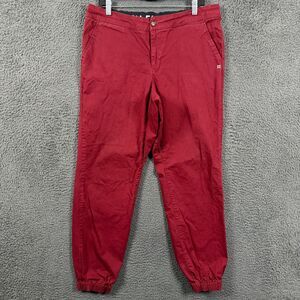 Kirrin Finch Pants Womens Large Red Graff Joggers Stretch Drawstring